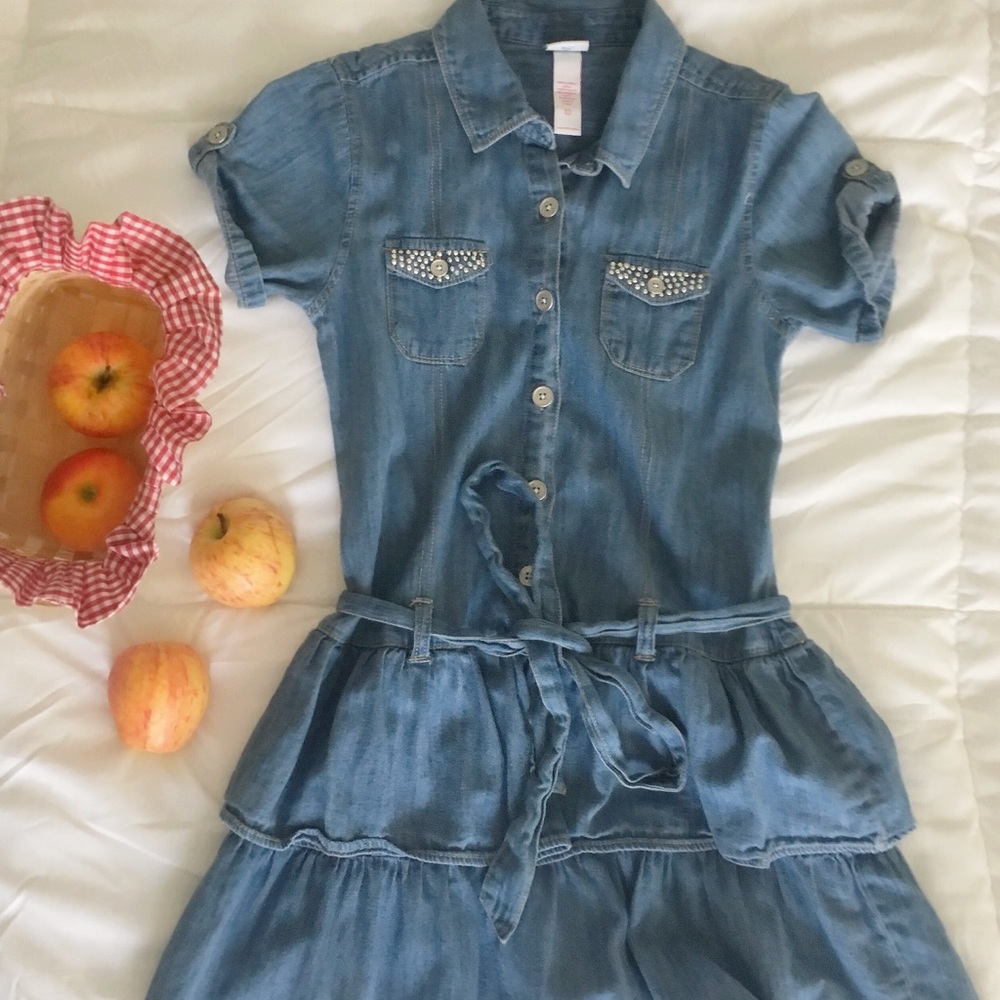 Girl’s Justice Button-Up Denim Dress